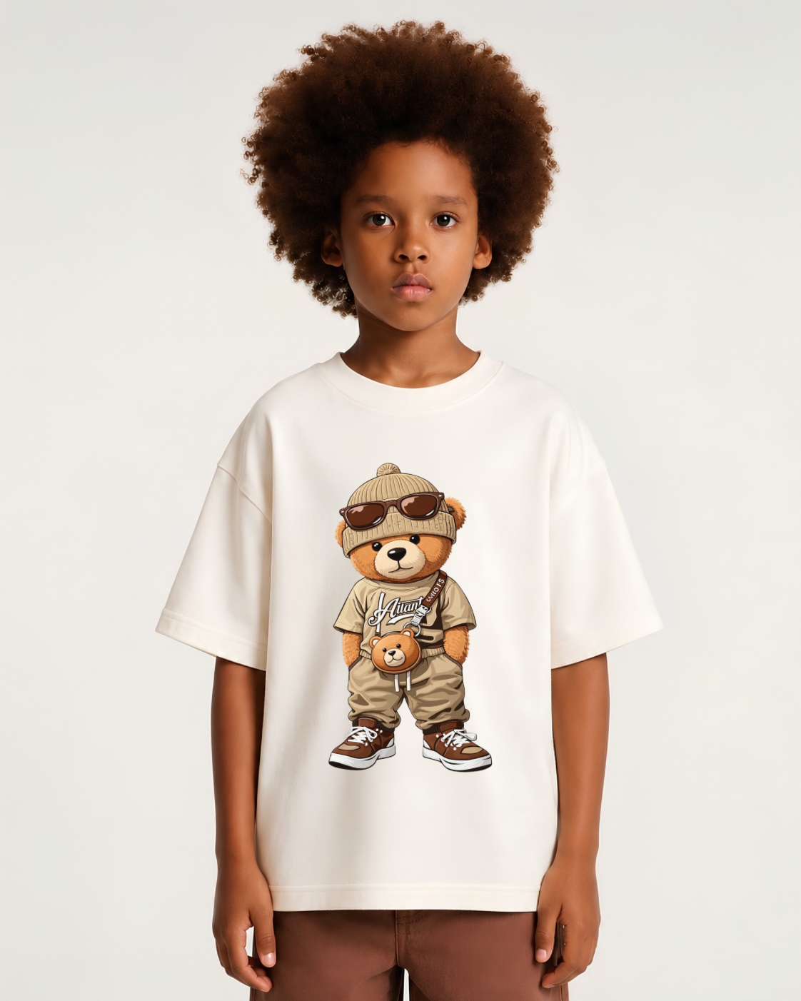 Camiseta Oversized urso Oculos