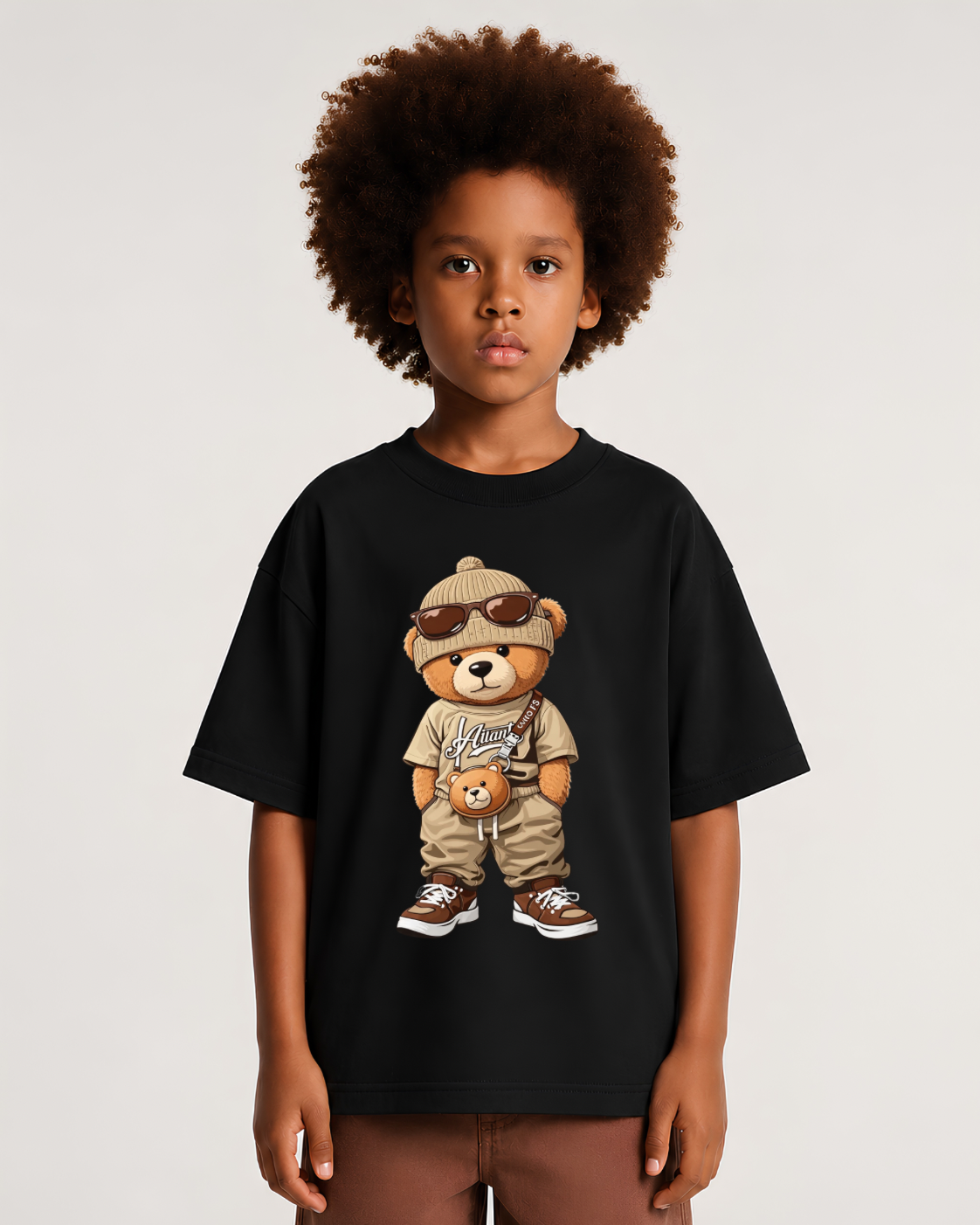 Camiseta Oversized urso Oculos