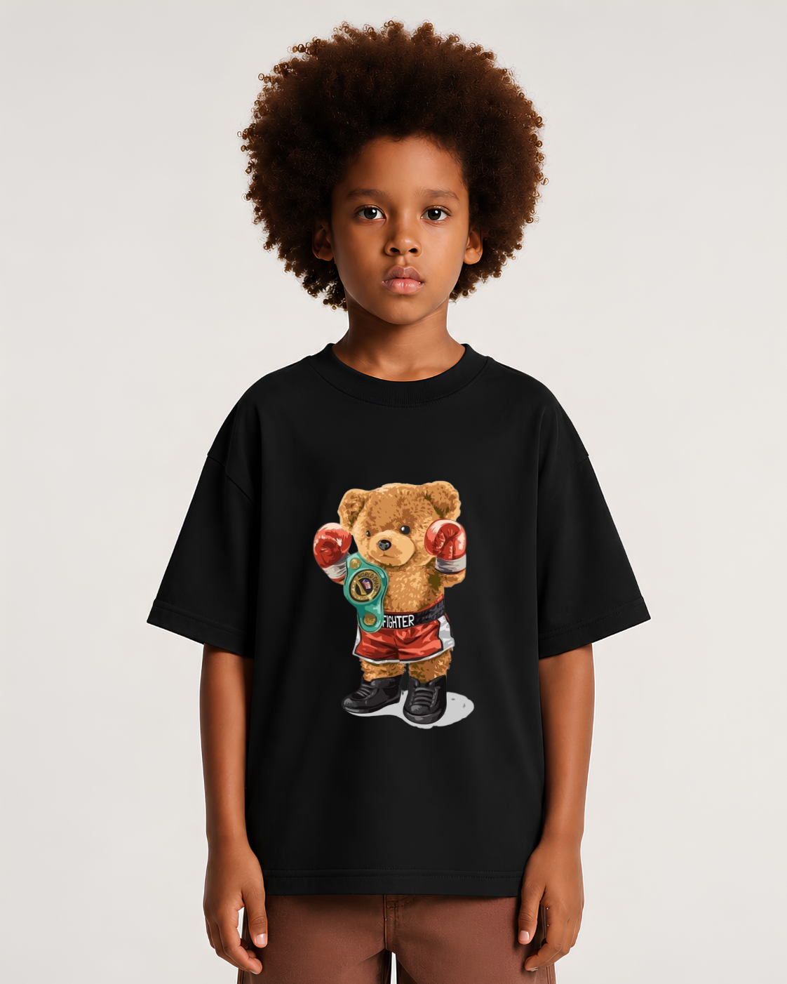 Camiseta Oversized Urso Boxe