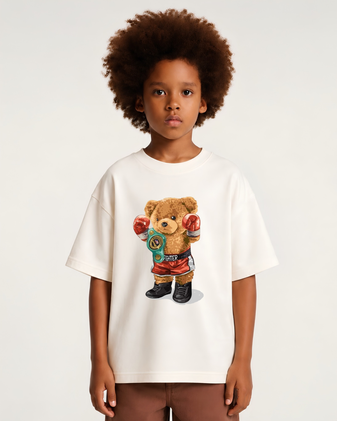 Camiseta Oversized Urso Boxe