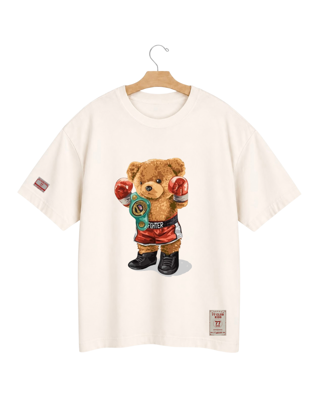 Camiseta Oversized Urso Boxe